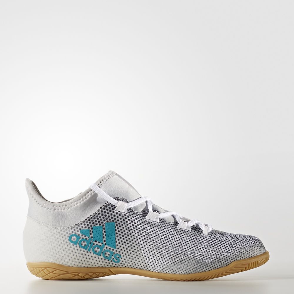 Adidas X Tango 17.3 Indoor - ποδοσφαιρικα παπουτσια για αγορια - Ασπρα/Μπλε/Μαυρα,Μέγεθος: EU 27 – 3